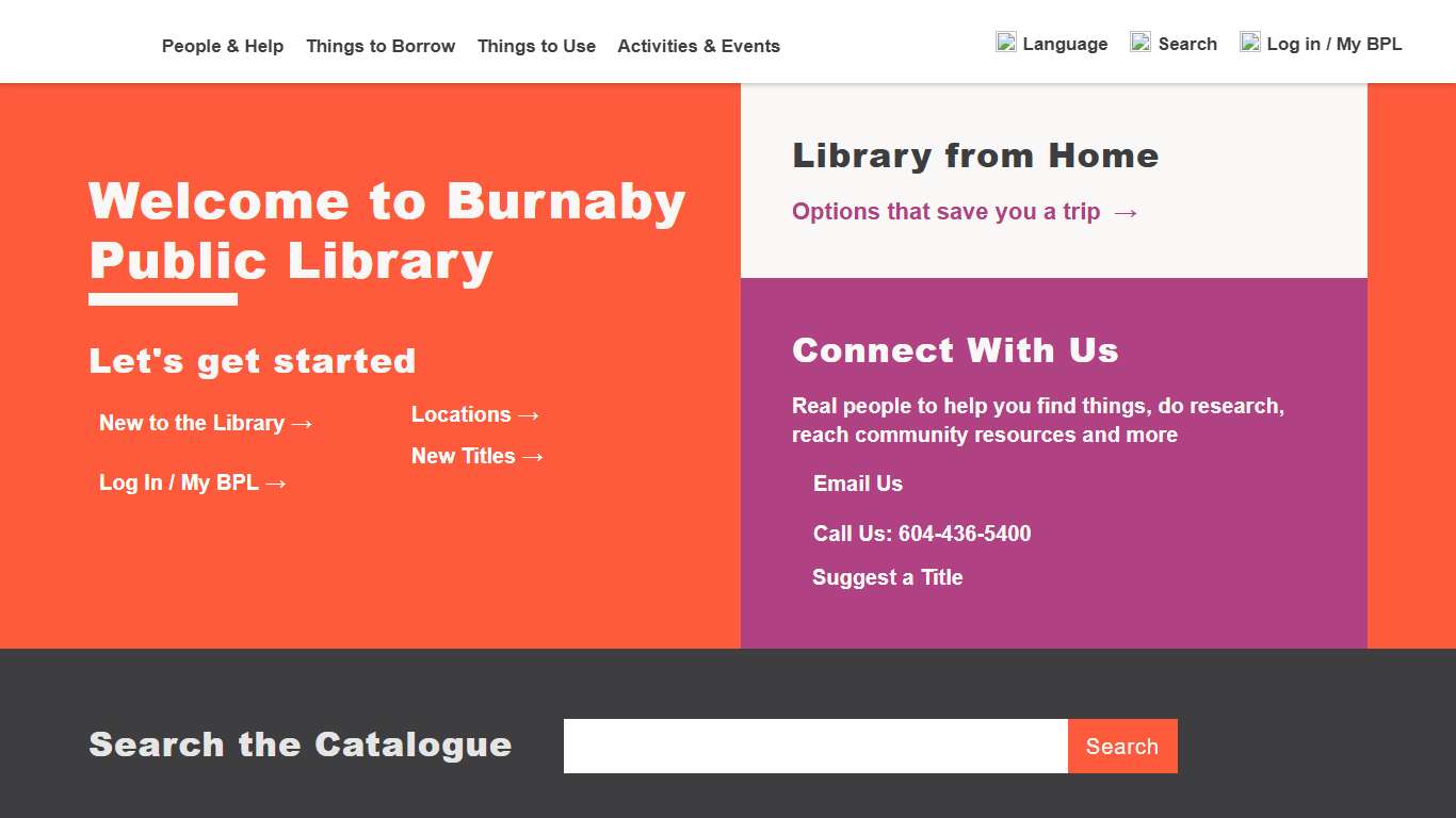 Homepage - Burnaby Public Library